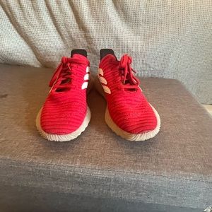 Mens Red adidas three stripes sneakers